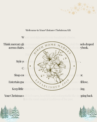 Vintage Christmas Party Kit | 20-Page Printable Planner | Decor, Recipes, Shopping Lists, Activities & Coloring Pages - Birch Home Market