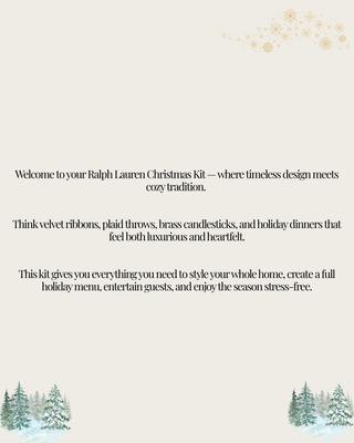 Ralph Lauren Christmas Party Kit | 20-Page Printable Guide | Decor, Recipes, Shopping Lists, Coloring Pages, Holiday Planner - Birch Home Market