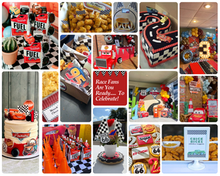 Red Car Birthday Party Kit | Editable Canva Template | Boys Race Car Theme | Printable Party Decorations & Ideas - Birch Home Market