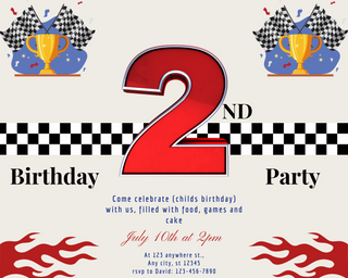 Red Car Birthday Party Kit | Editable Canva Template | Boys Race Car Theme | Printable Party Decorations & Ideas - Birch Home Market