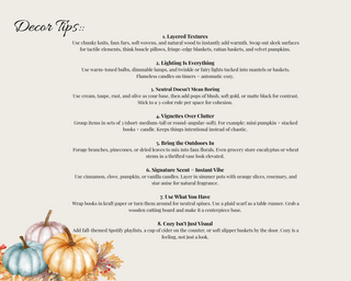 Fall Home Decor Kit | Cozy Autumn Decorating Guide | Neutral + Traditional Fall Aesthetic | Printable Seasonal Decor - Birch Home Market