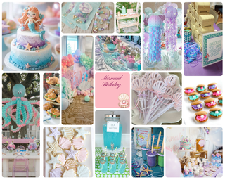 Mermaid Birthday Party Kit | Under the Sea Theme | Editable Canva Template | Girls Printable Ocean Party Decorations - Birch Home Market