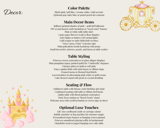 Princess Birthday Party Kit | Pink Fairy Tale Party Decor | Editable Canva Template | Girl’s Birthday Printable Bundle - Birch Home Market